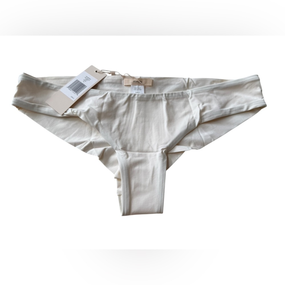 NWT Eberjey Women’s So Solid Coco Bikini Bottoms in Ecru in size M